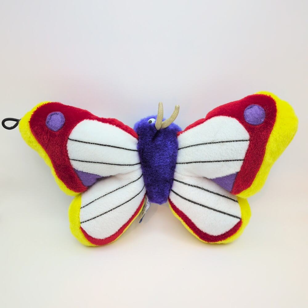 Vintage BJ Toy Co Butterfly Plush Stuffed Animal Insect Colorful Wings 10in